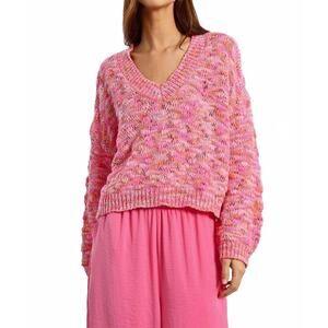 NEW MOLLY BRACKEN ladies knitted sweater in pink melange